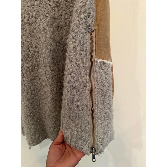 Anthropologie Saturday Sunday Sherpa Full Zip Moto Vest - Picture 6 of 6